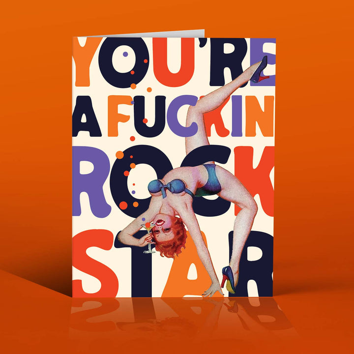 SEXY ROCKSTAR! congratulations birthday card