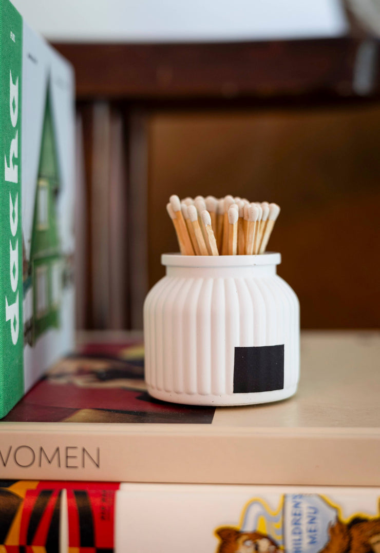 Apothecary Match Holder- Long Matches: Pink