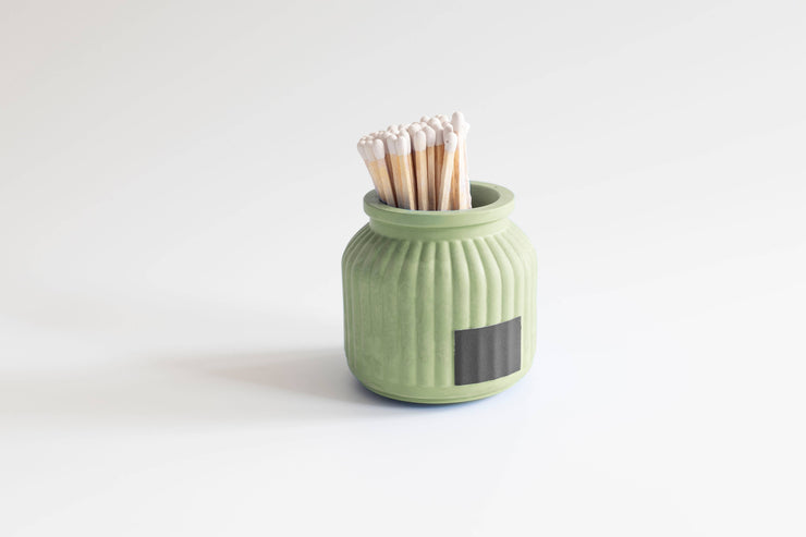 Apothecary Match Holder- Long Matches: Yellow