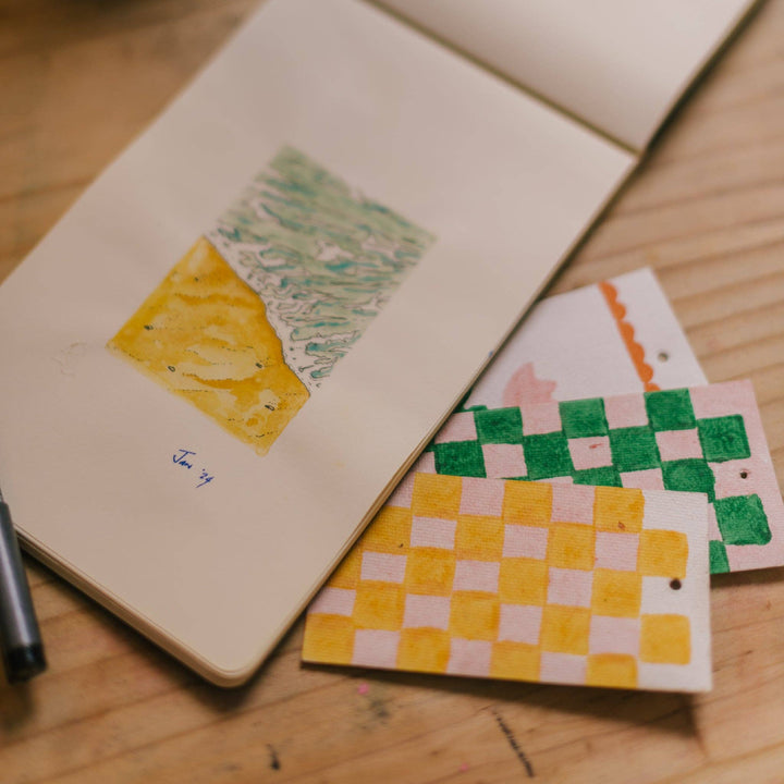 BLOK PARTI Block Printing Kit - Tulip Print Stationery Set