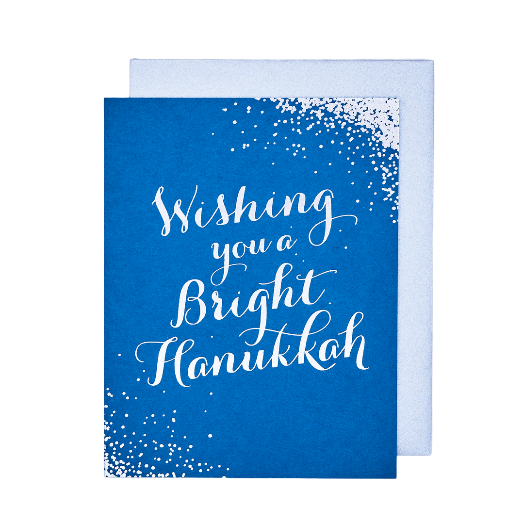 Bright Hanukkah Holiday Card: Single