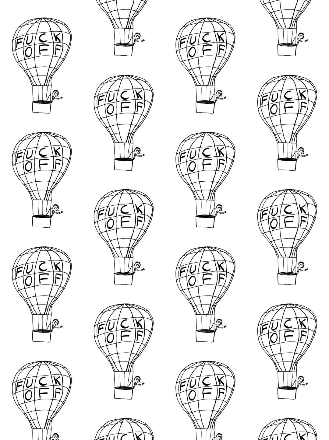 David Shrigley Gift Wrap Balloon **Pack of 2 Sheets Folded**