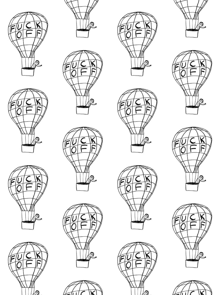 David Shrigley Gift Wrap Balloon **Pack of 2 Sheets Folded**