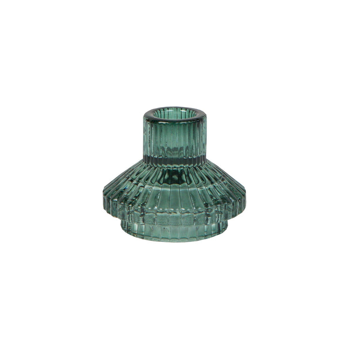 Sage Green Glass Candle Holder SMALL