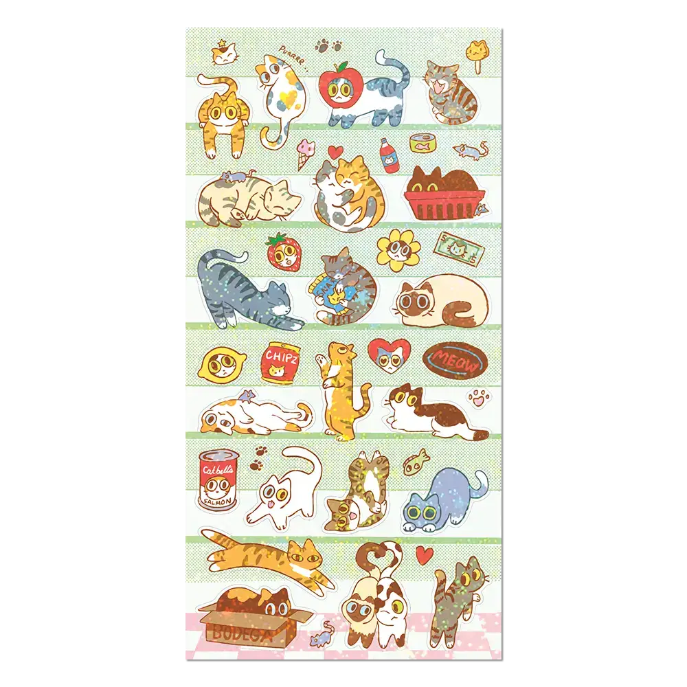 Bodega Kitties Sheet — Mini-Sticker Stationery Sheet