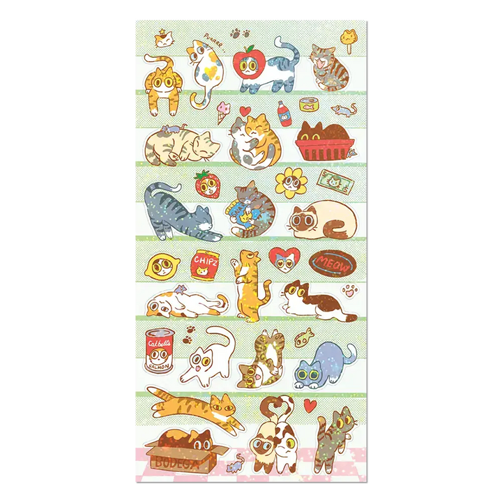 Bodega Kitties Sheet — Mini-Sticker Stationery Sheet