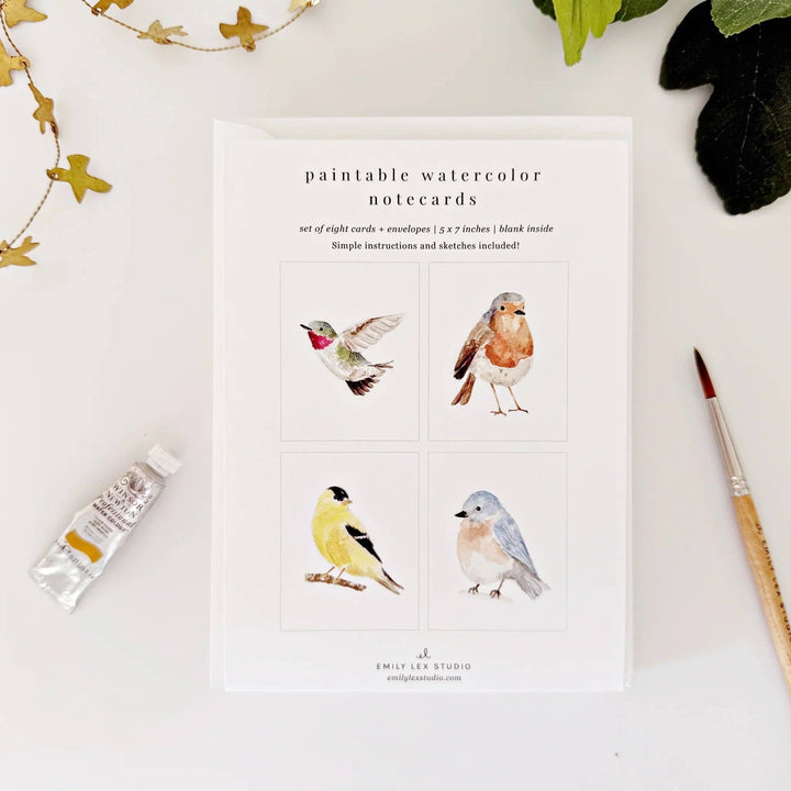 Birds Paintable Notecard Set