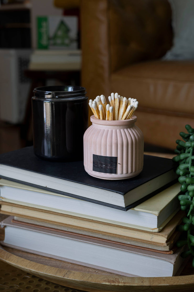Apothecary Match Holder- Long Matches: Pink