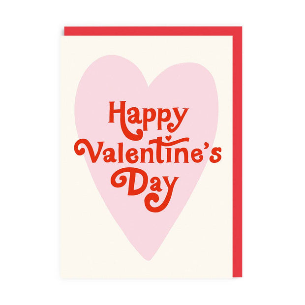 Happy Valentine's Day Retro Heart Greeting Card