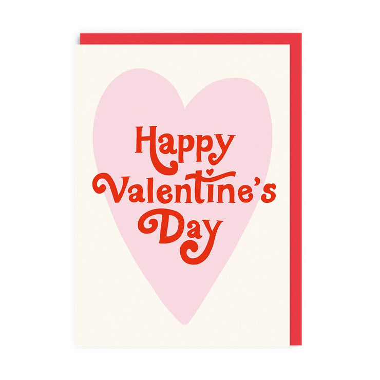 Happy Valentine's Day Retro Heart Greeting Card