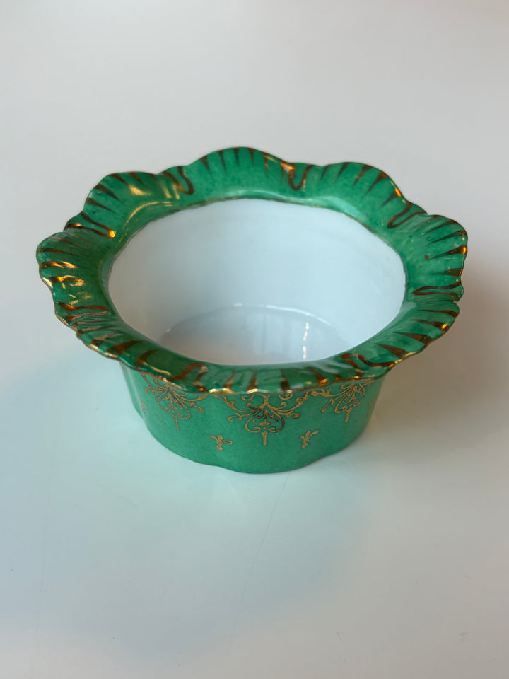 Green & Gold Trinket Dish