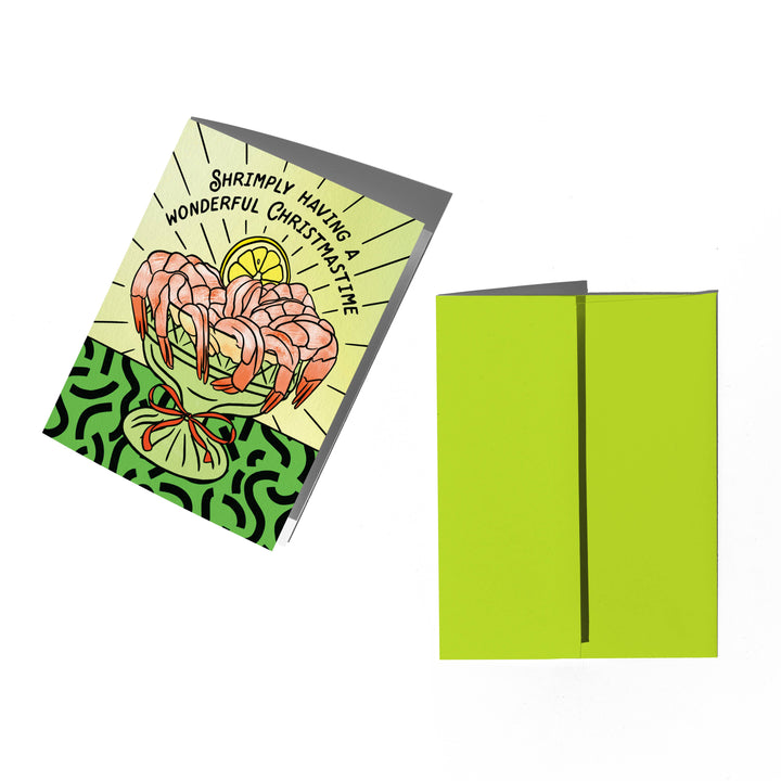 Shrimp Cocktail Holiday Card: Single card