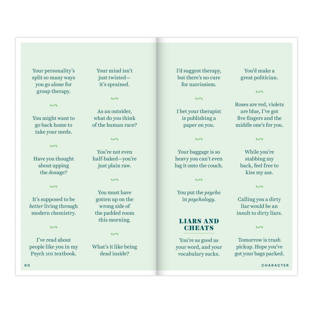 Insults &amp; Comebacks Lines for All Occasions
