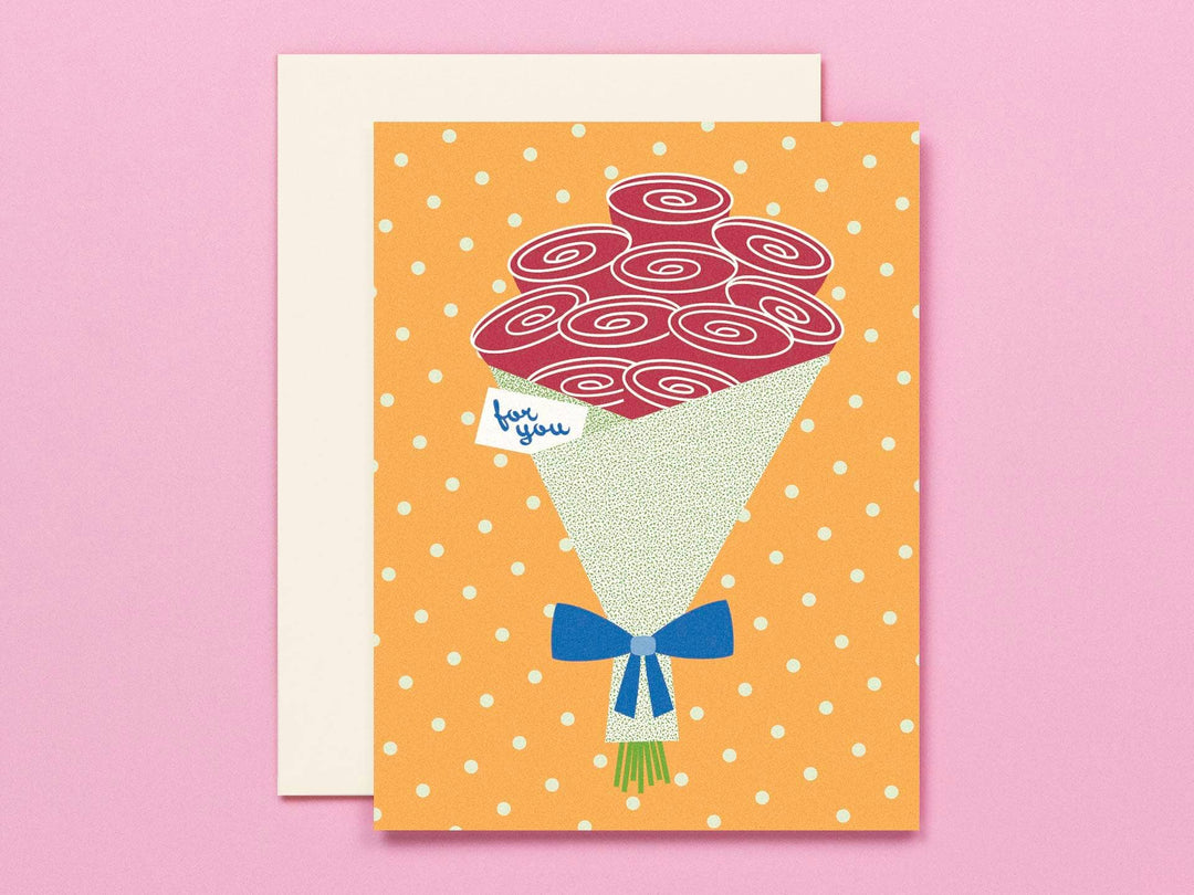Raspberry Bouquet • For You Rose Bouquet Love Card