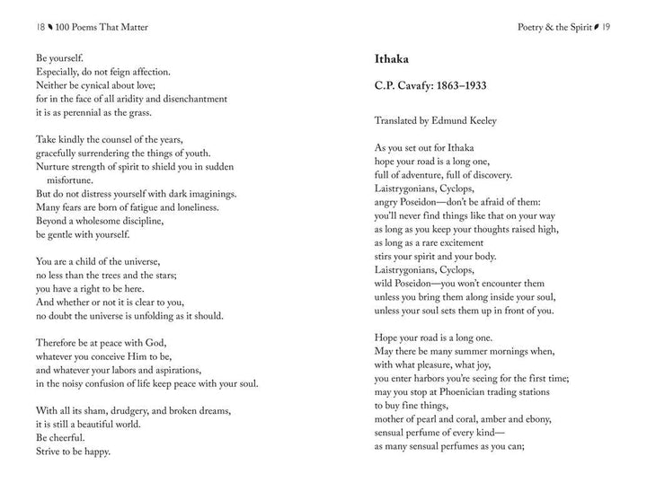 100 Poems That Matter by The Academy of American Poets