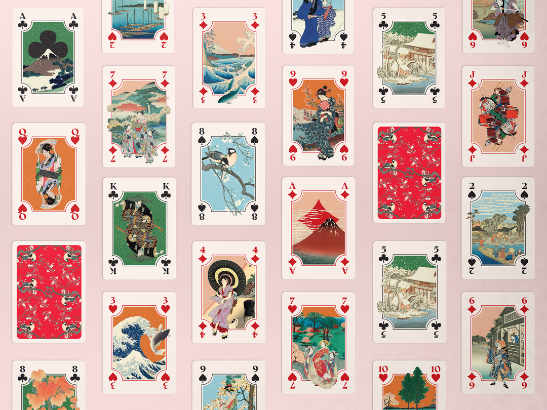 Playing Cards Japanese Prints by Mon Petit Art