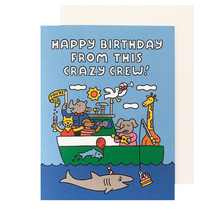 Crazy Crew Birthday Card