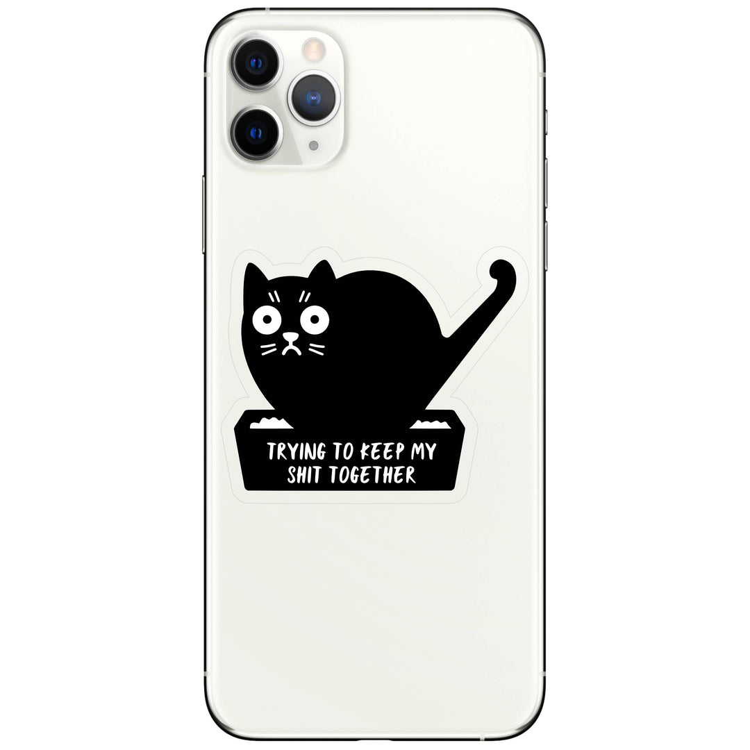 Funny Swear Cat Litter Shit High Quality Vinyl Sticker