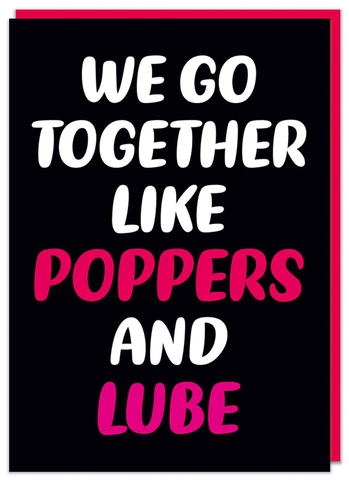 Poppers and Lube Greeting Card
