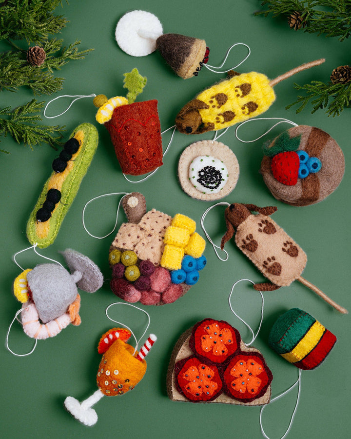 Felt Italian Rainbow Cookie Ornament
