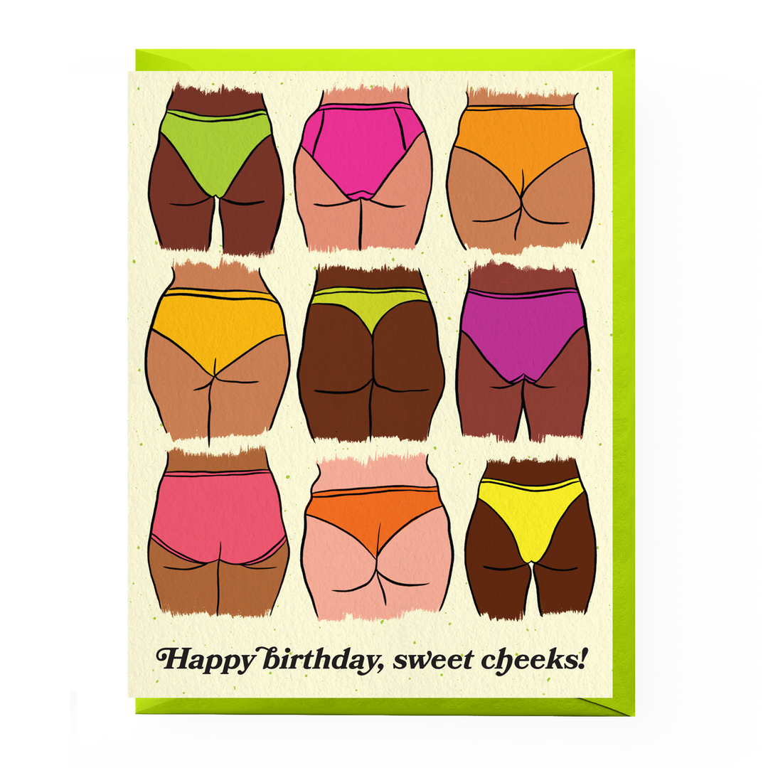 Sweet Cheeks Butt Birthday Card