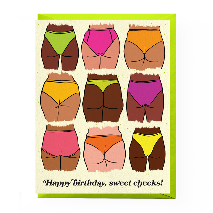 Sweet Cheeks Butt Birthday Card
