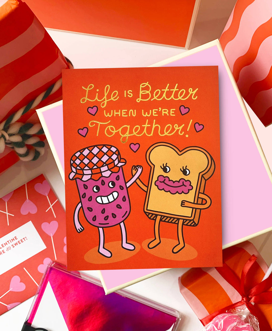 Life Is Better Toast & Jam Love Cards for