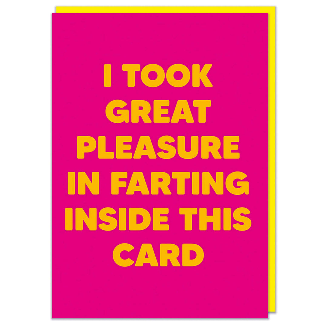 Farting inside this Greeting Card