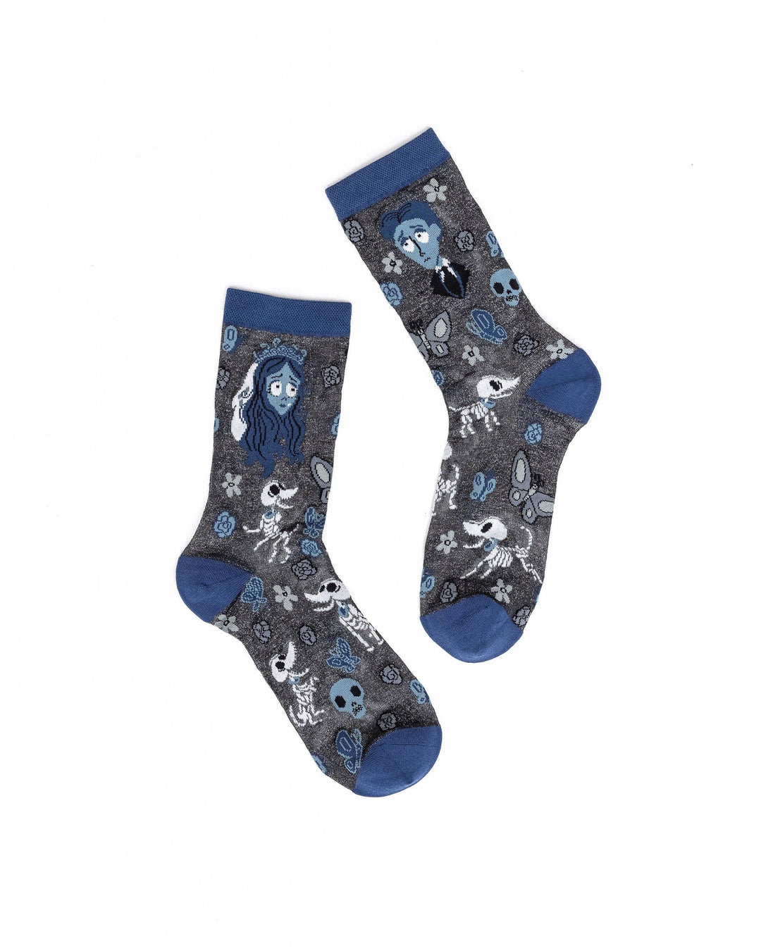 Corpse Bride Shimmer Sheer Crew Sock - Halloween