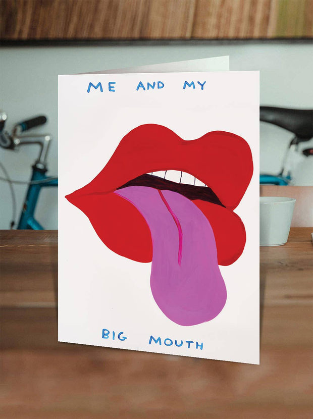Funny David Shrigley - My Big Mouth Greetings Card