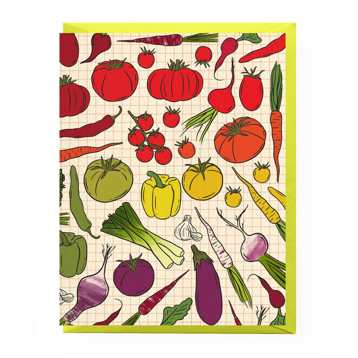 Farmers Market Patterned Greeting Card