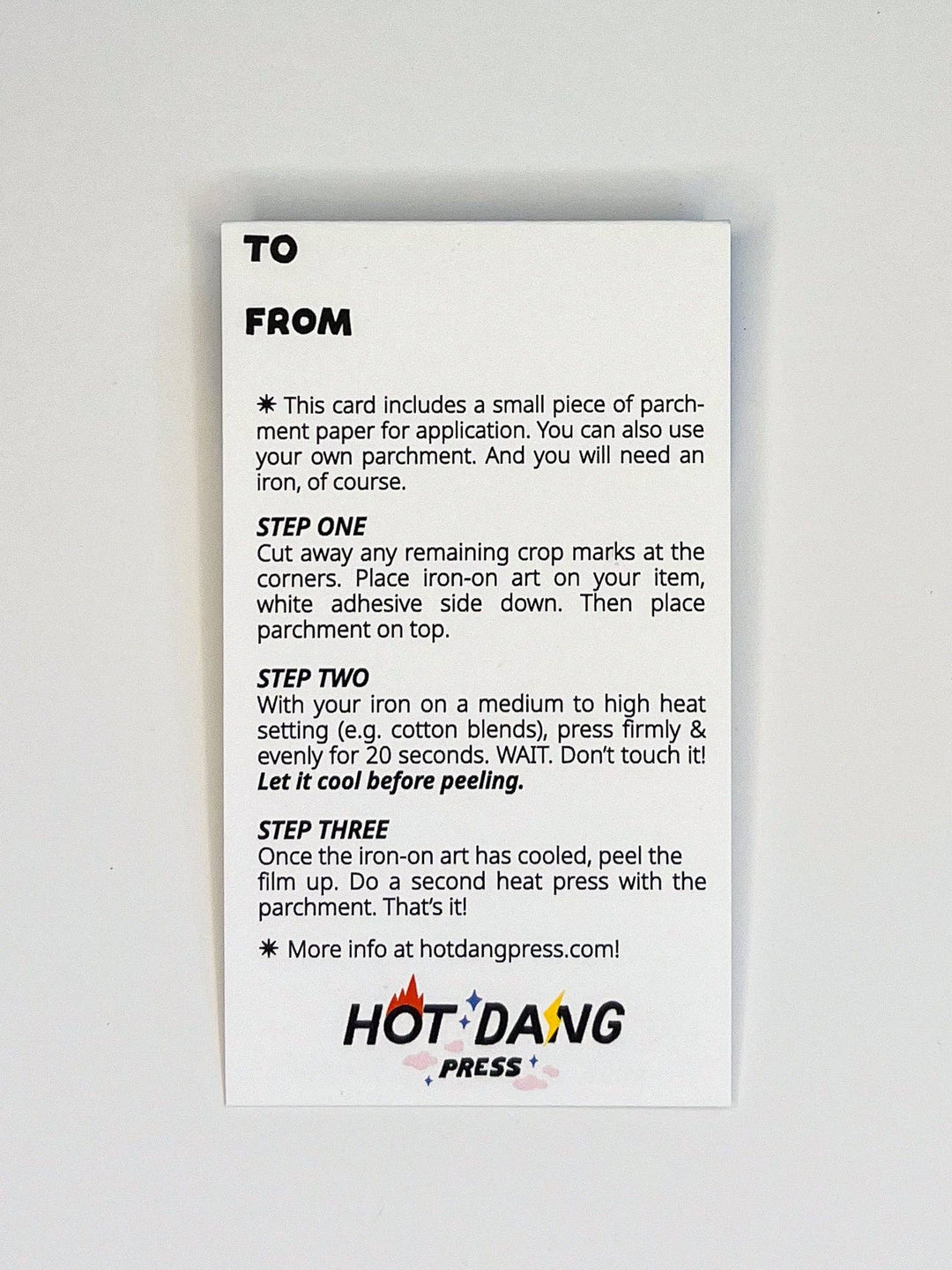 Good Luck Horseshoe L'il Something Iron-On Card