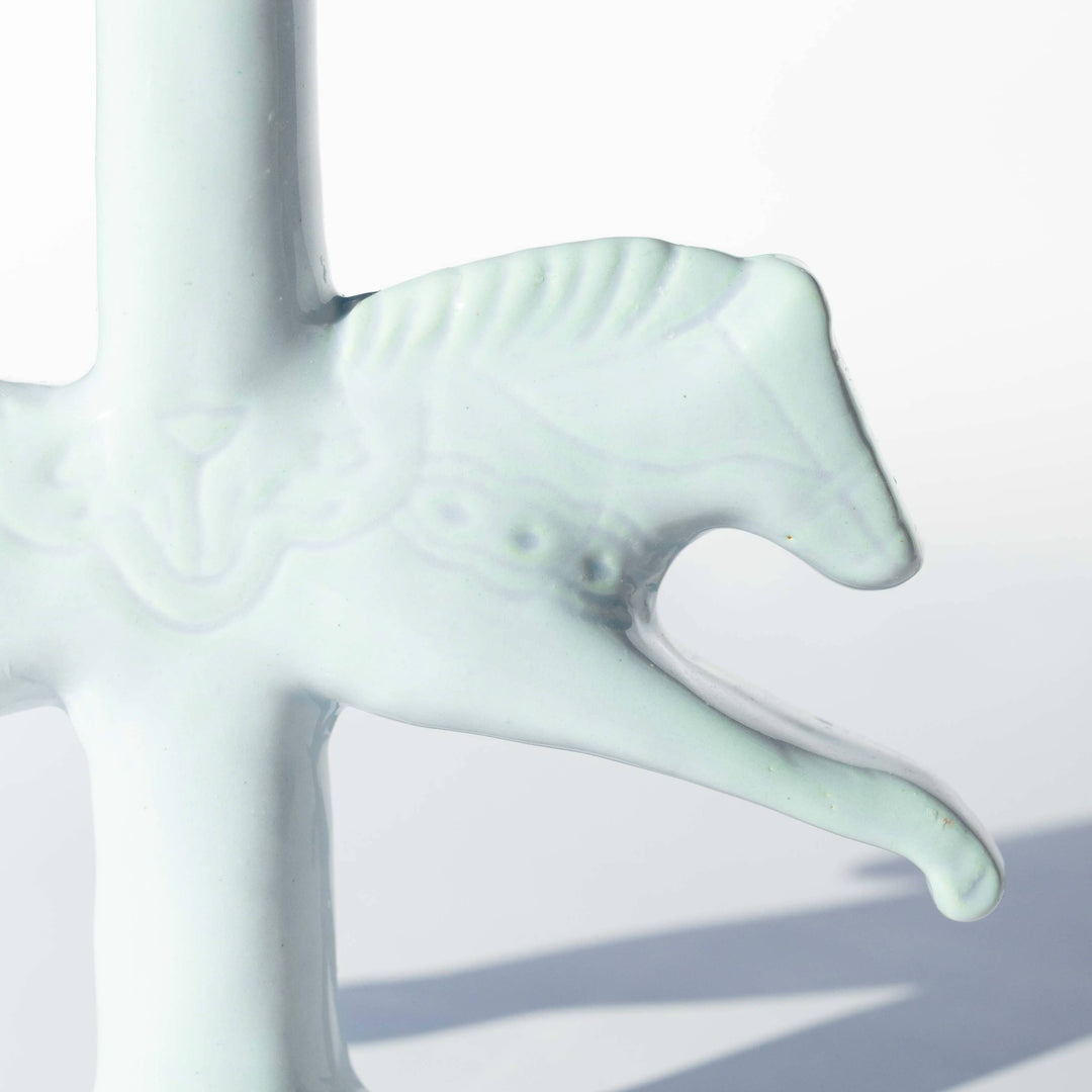 Dala Horse Candlestick Holder: Blue