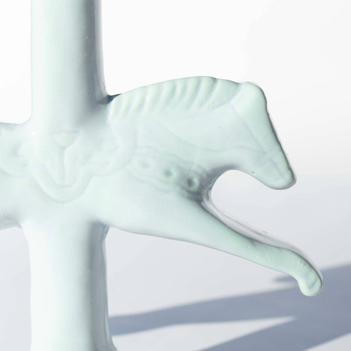 Dala Horse Candlestick Holder: Blue