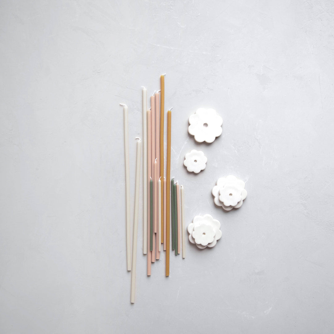 Ceramic Fleur Wishing Candle Holder