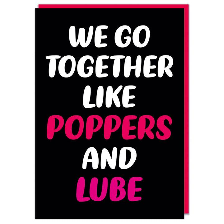 Poppers and Lube Greeting Card