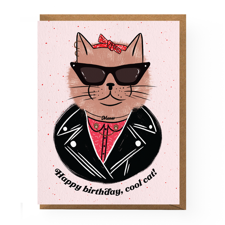 Cool Cat Birthday Card