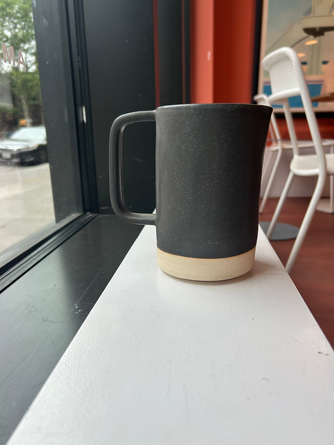 NT Grey and White Ceramic Pitcher