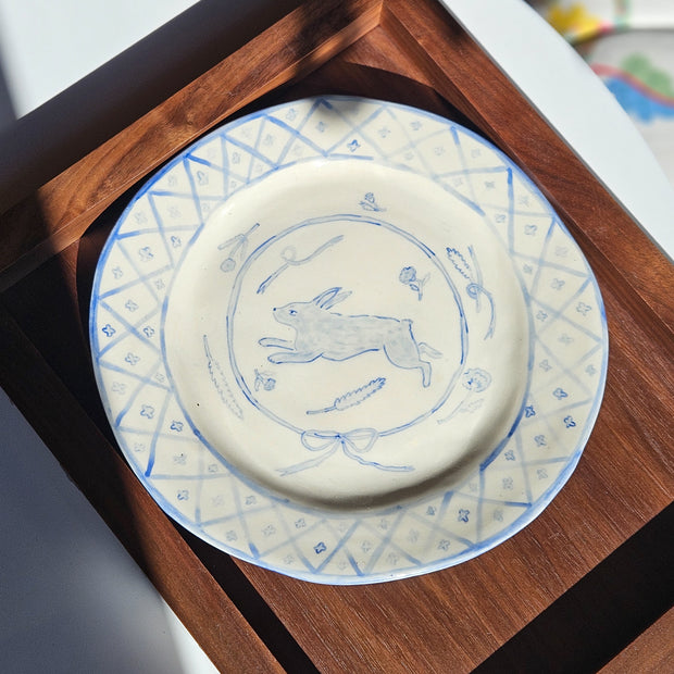 Blue Rabbit Plate