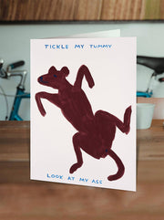 Funny David Shrigley - Tickle My Tummy Greetings Card