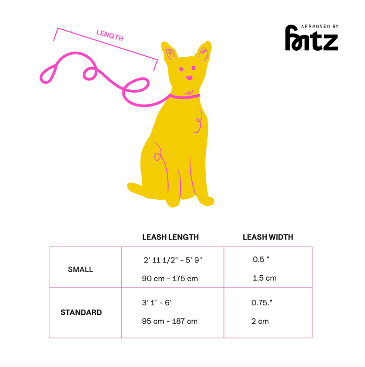 The Fritz Dog Leash | Leash wit Handle | Multi Dog Leash: Pink lemonade / Standard