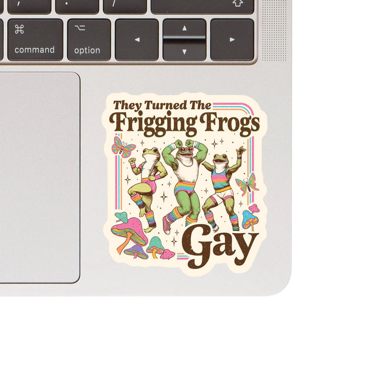 Funny LGBTQ Frog Pride Humor Buff High Quality Vinyl Sticker