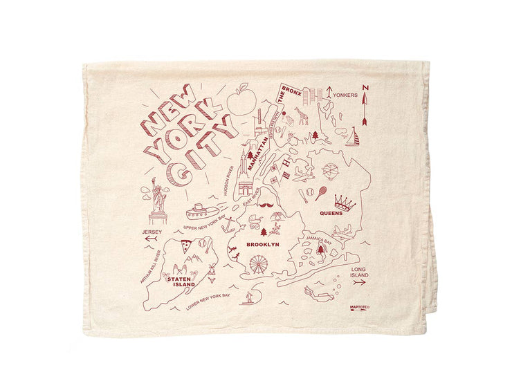 New York City Tea Towel: Natural