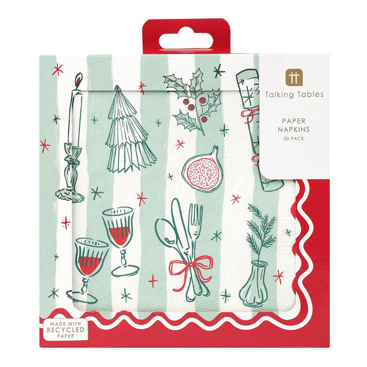 Bon Noel Christmas Paper Napkins 20 pack