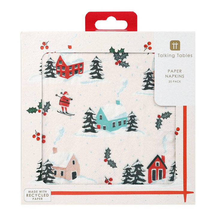 Santa Christmas Paper Napkins 20 Pack
