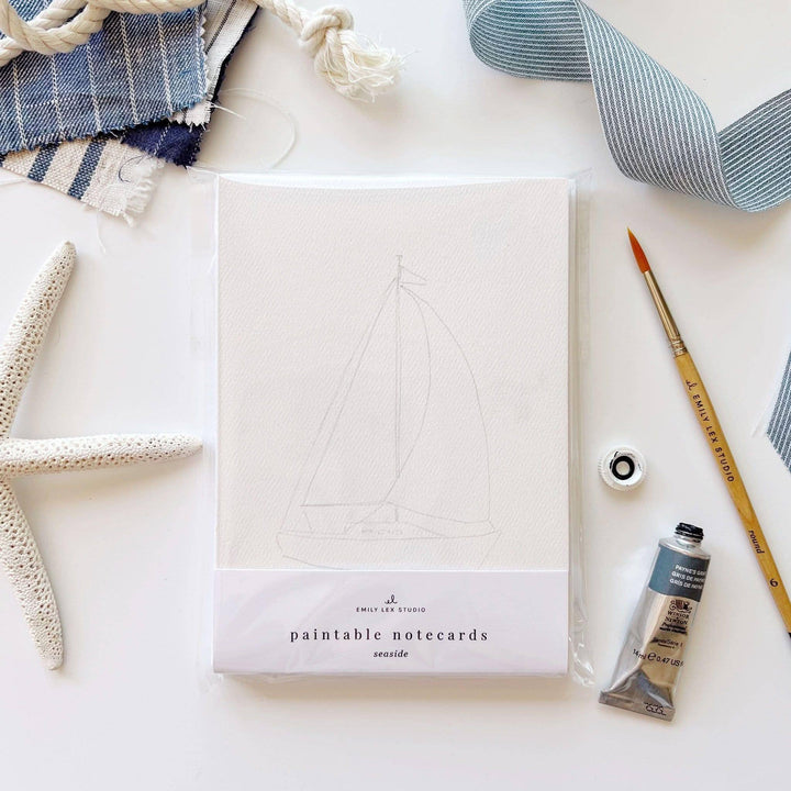 Seaside Paintable Notecard Set