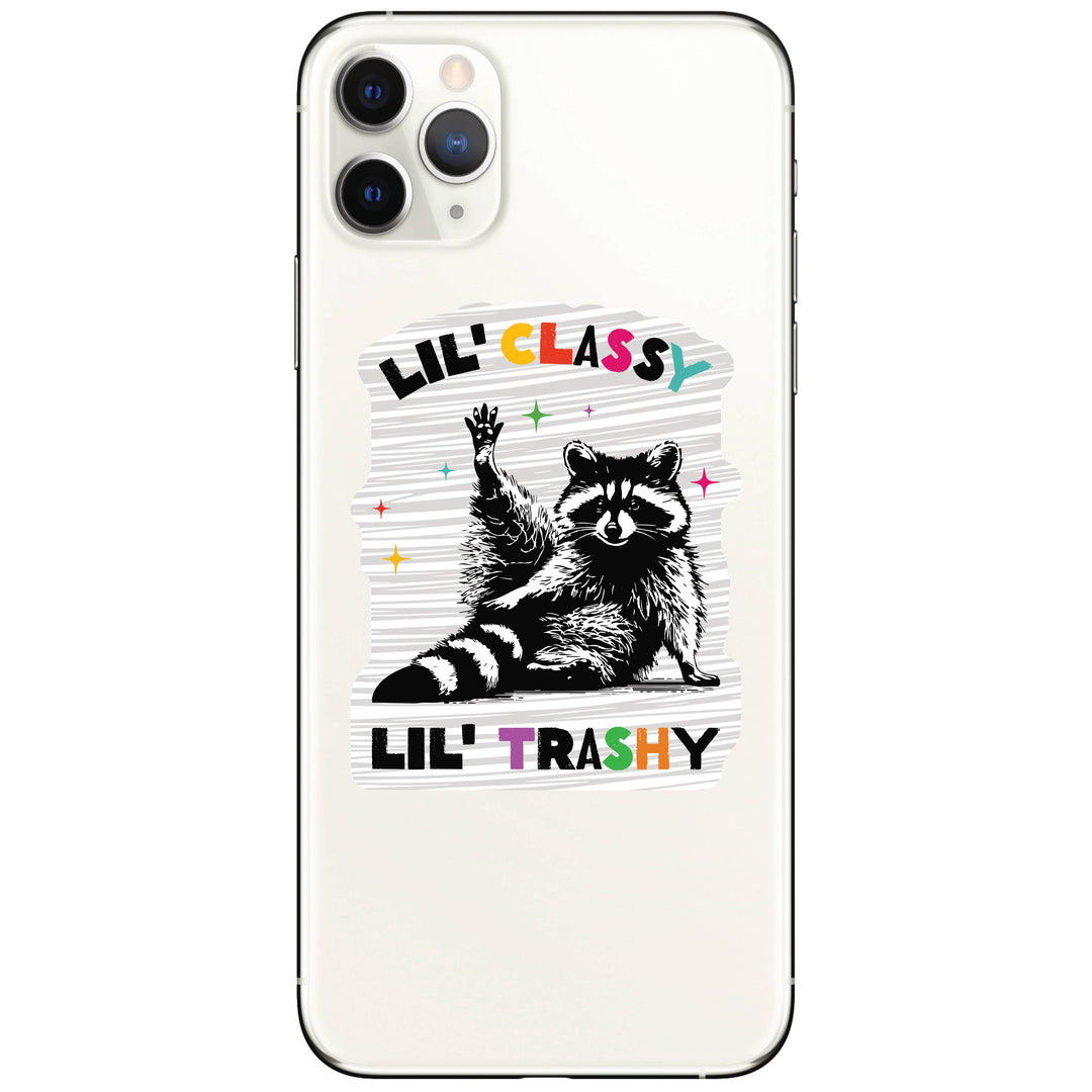 Cute Funny Classy Trashy Raccoon High Quality Vinyl Sticker