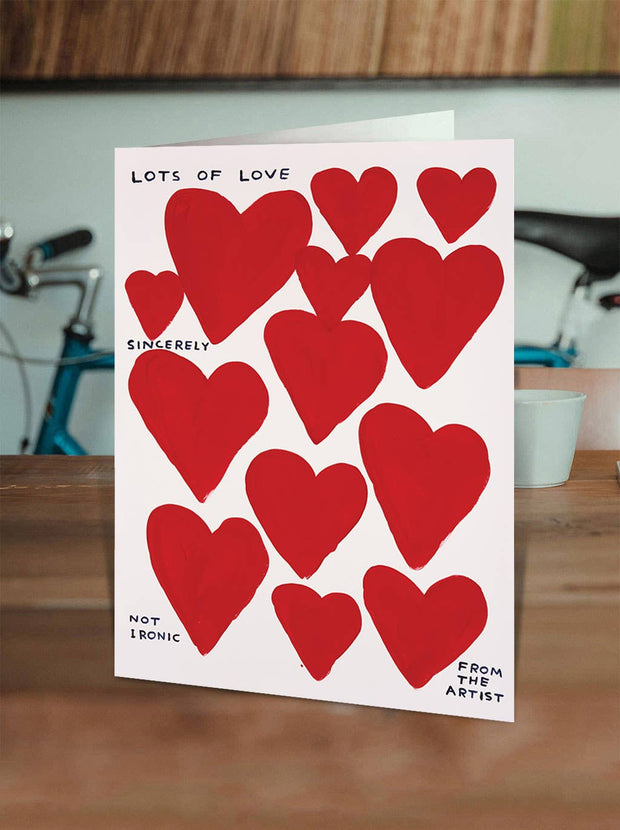 Funny David Shrigley - Lots of Love Greetings Card