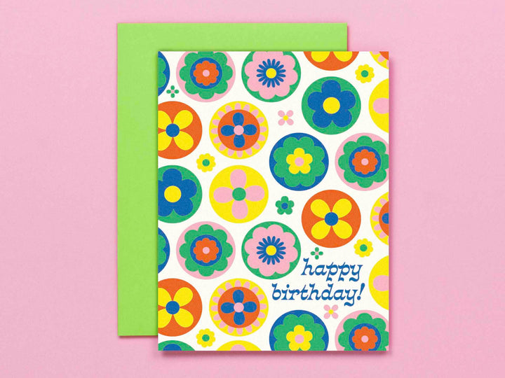 Folk Fleurs • Flower Pattern Birthday Card
