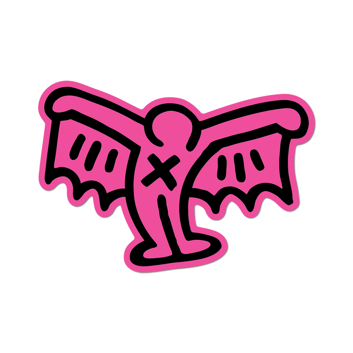 Pink Pop Shop Devil by Keith Haring - Die-Cut Sticker